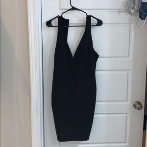 Black form fitting dress